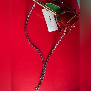 Coach Necklace,Black and pink Coach necklace